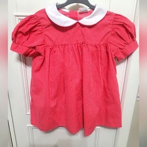 💥3/$24‎ Vintage Red Pin Stripe Dress with Collar